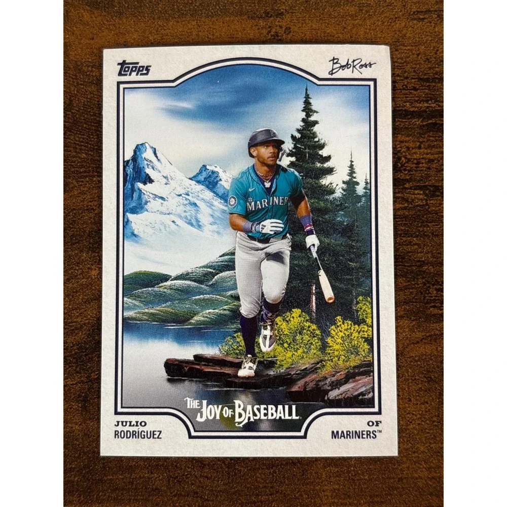 2025 Topps x Bob Ross The Joy of Baseball Julio Rodriguez 45 Seattle Mariners